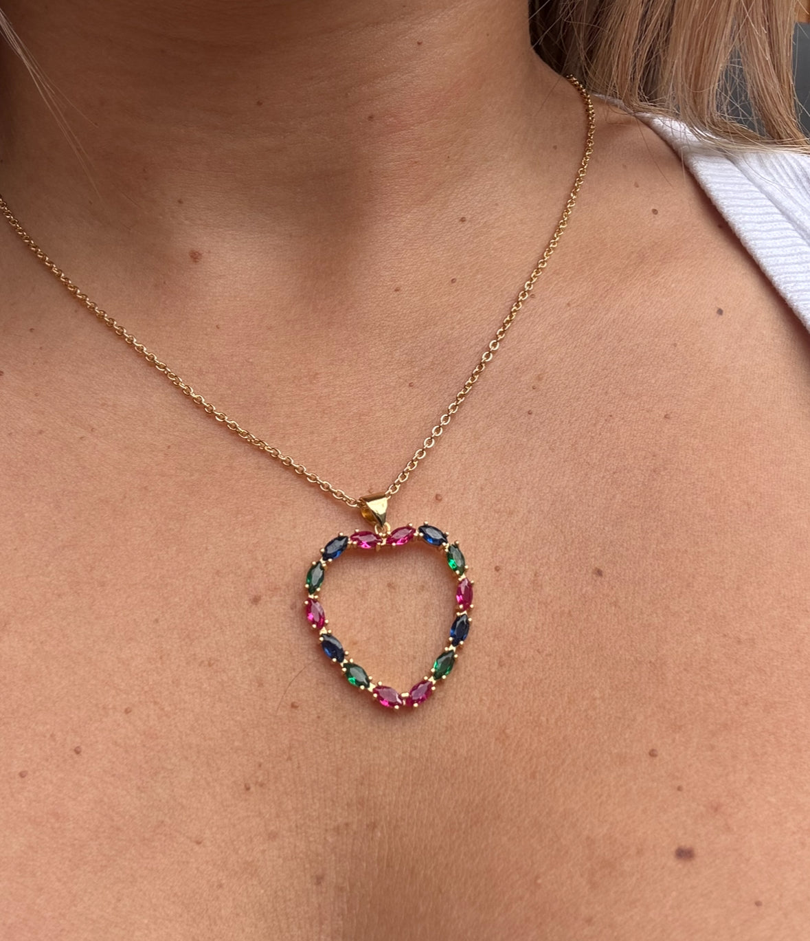 Rainbow Heart Necklace