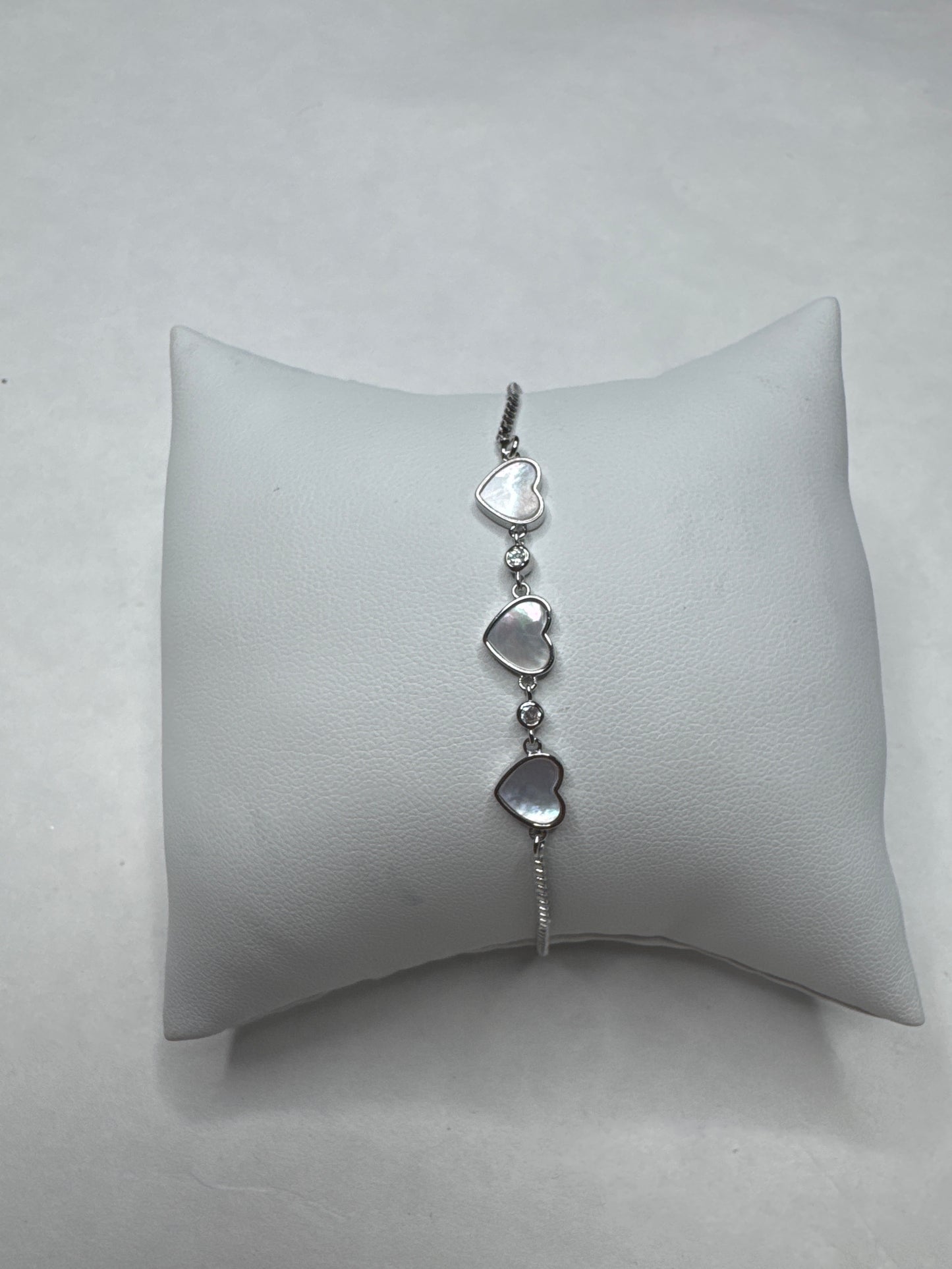 3 heart bracelet - silver