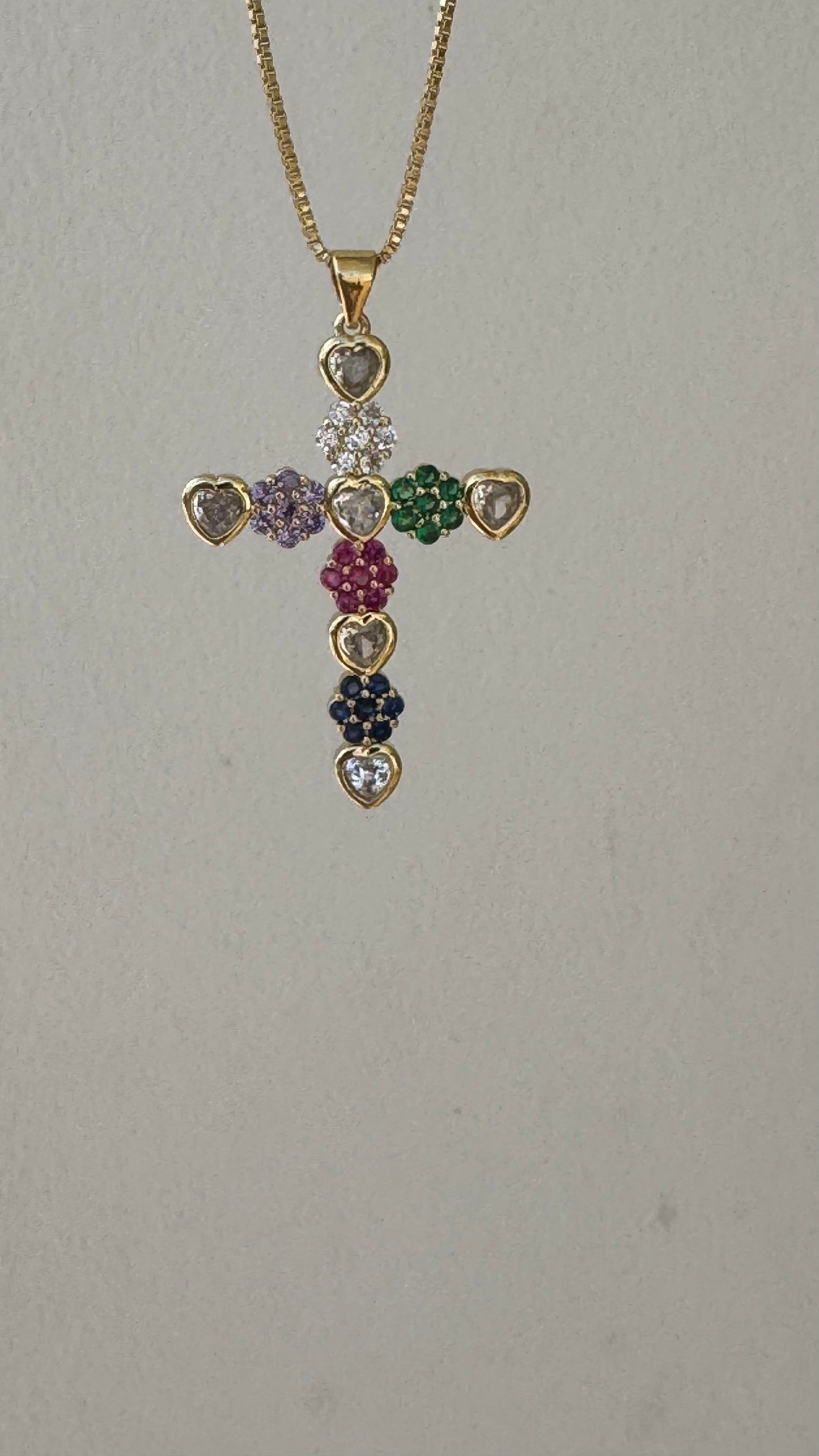 Flower Large Cross Necklace