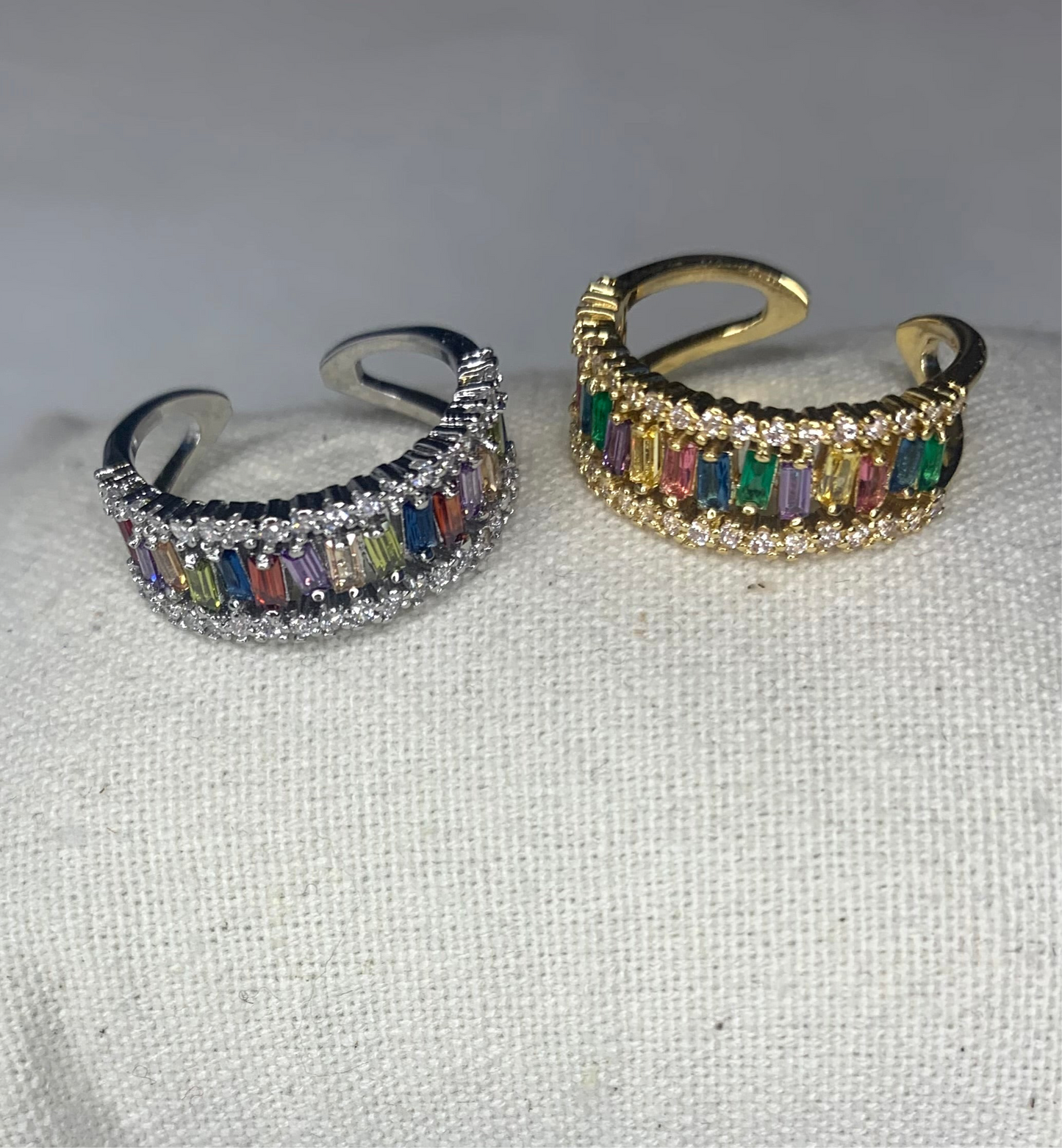 Rainbow Adjustable Ring - Gold or Silver