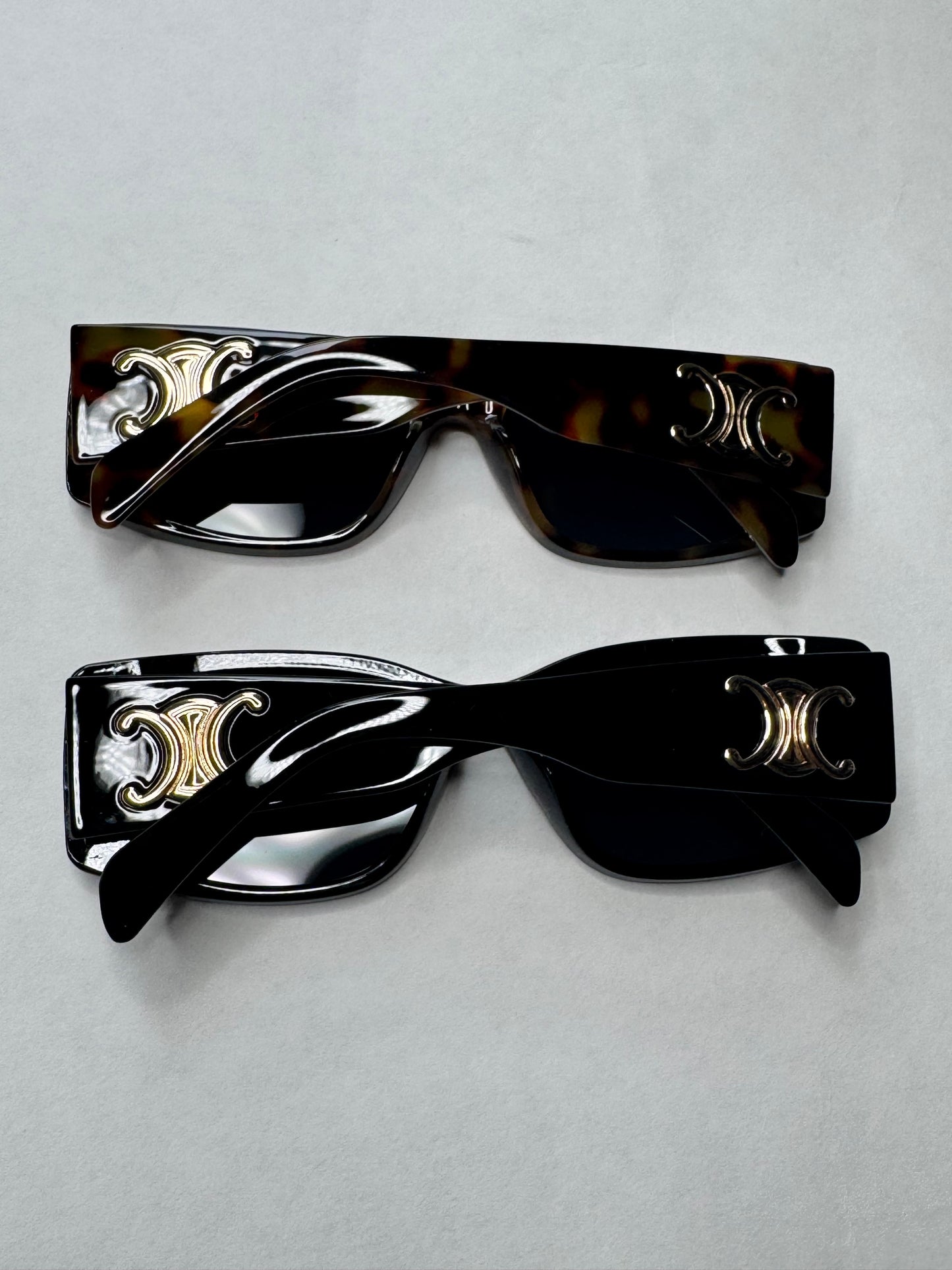 Celina Retangle Frame Sunglasses - Brown or Black