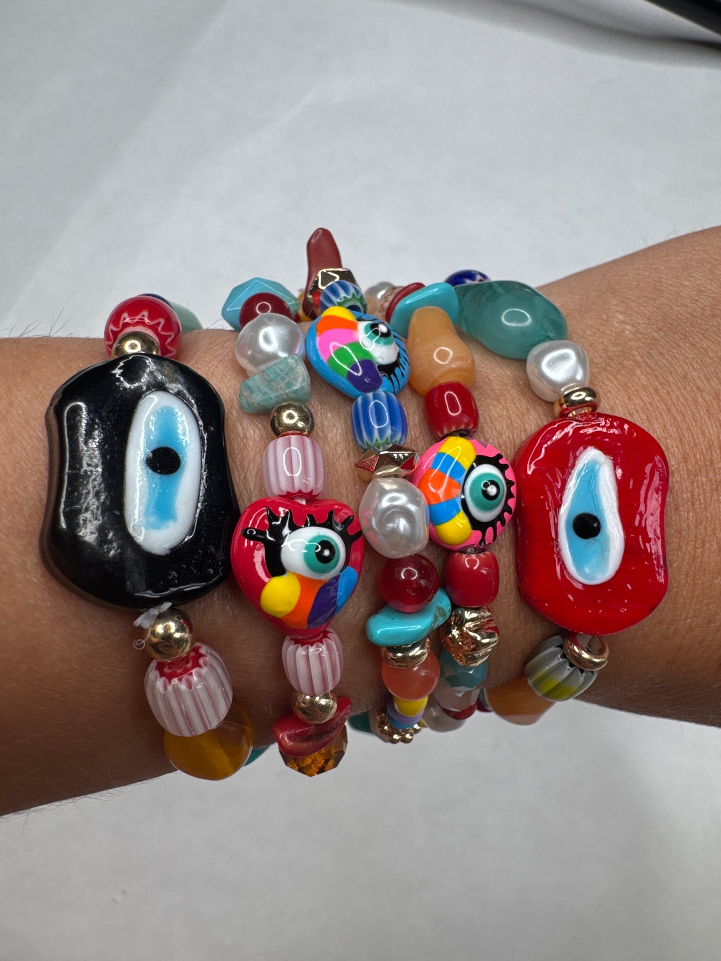 Evil eye rainbow bracelets