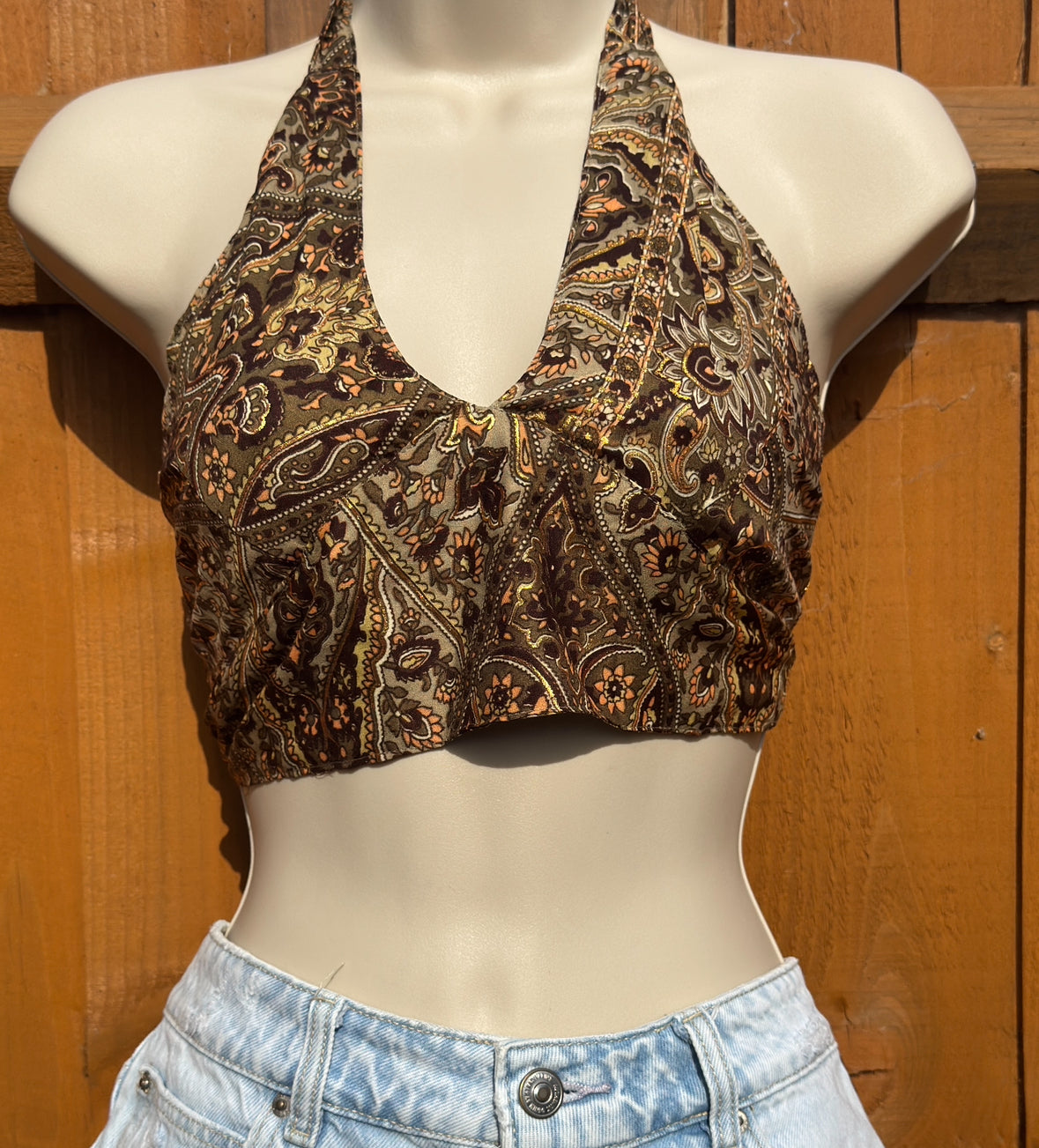 Halterneck bandana top