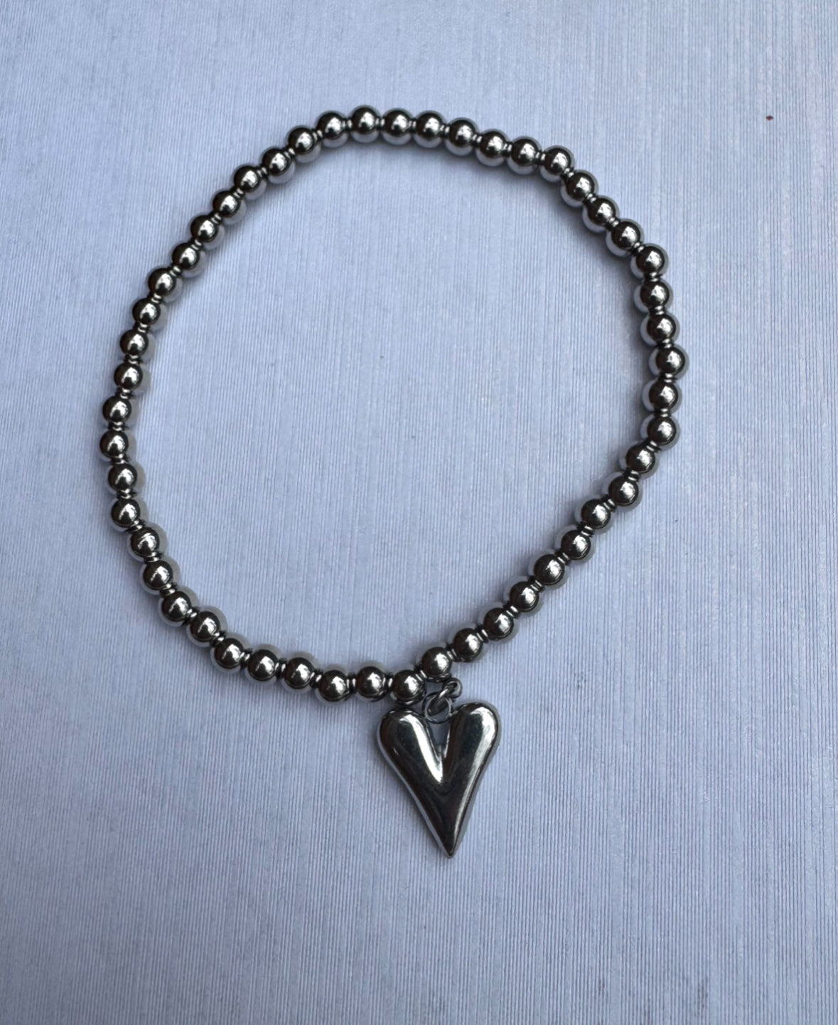 Silver beaded bracelet - various designs