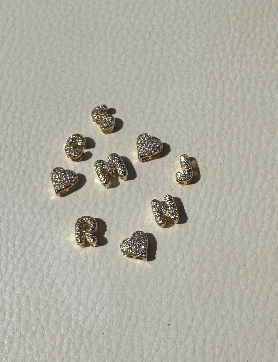 Mini Diamond Initial Letter Necklace - GOLD (4 letters included)