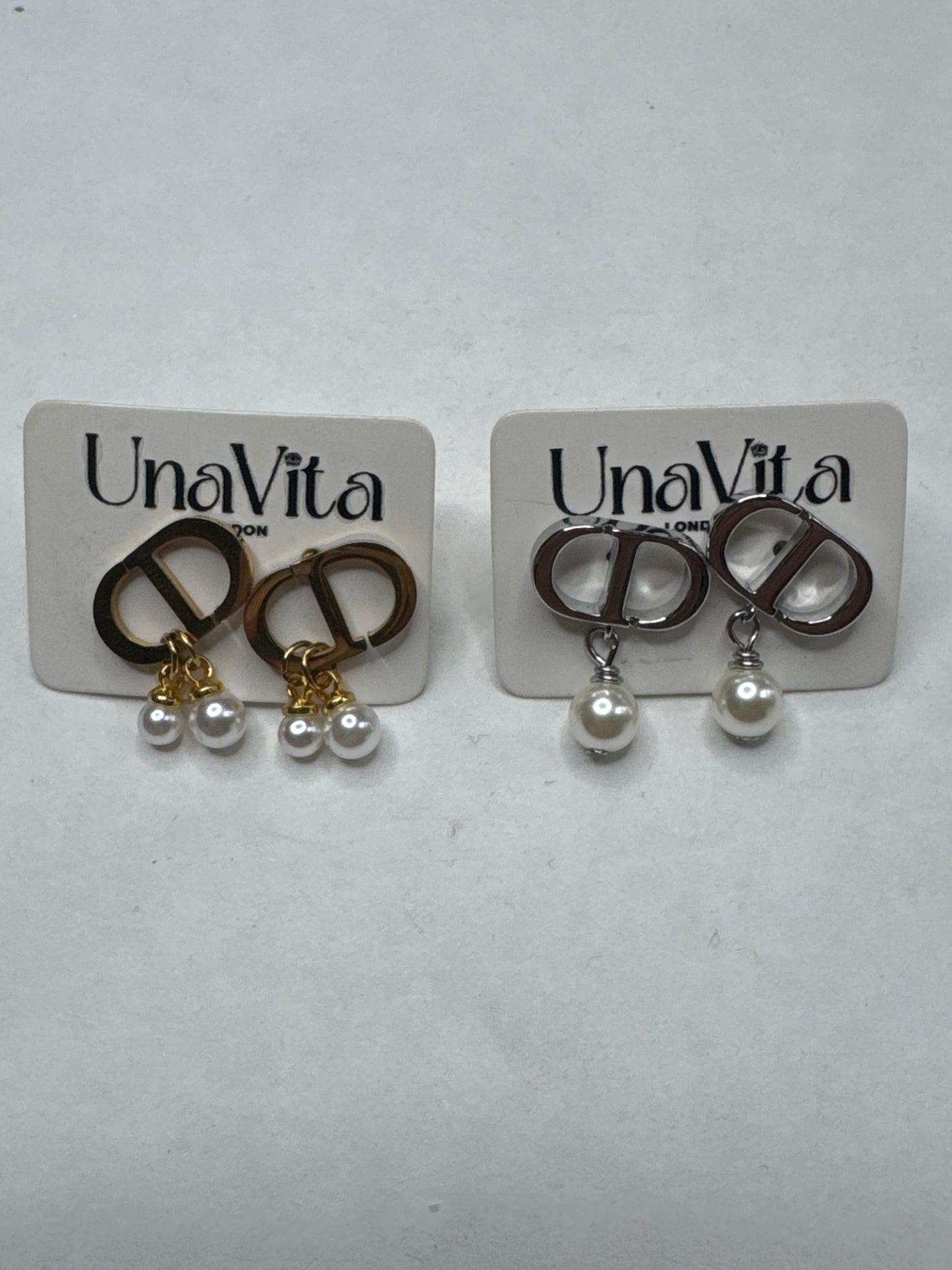 CD pearl earrings