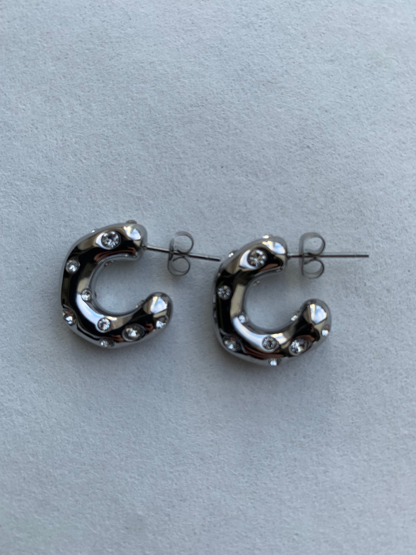 Jessica silver hoops