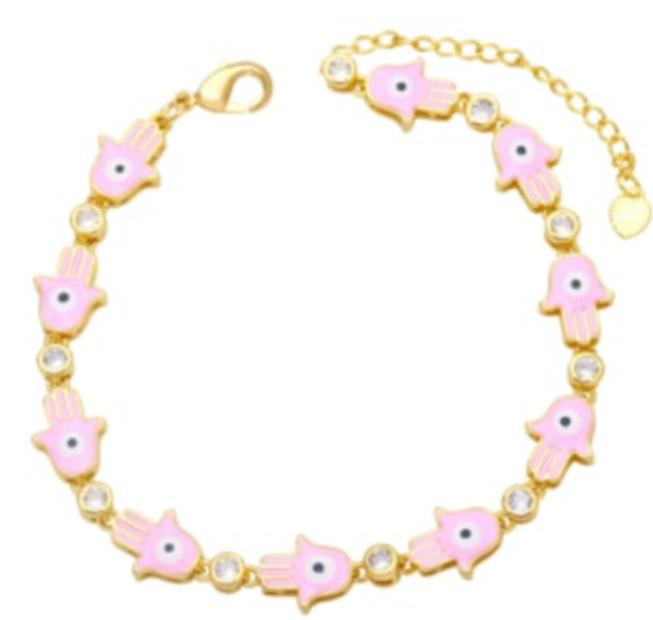 Hamsa Link Bracelet - 4 Colours