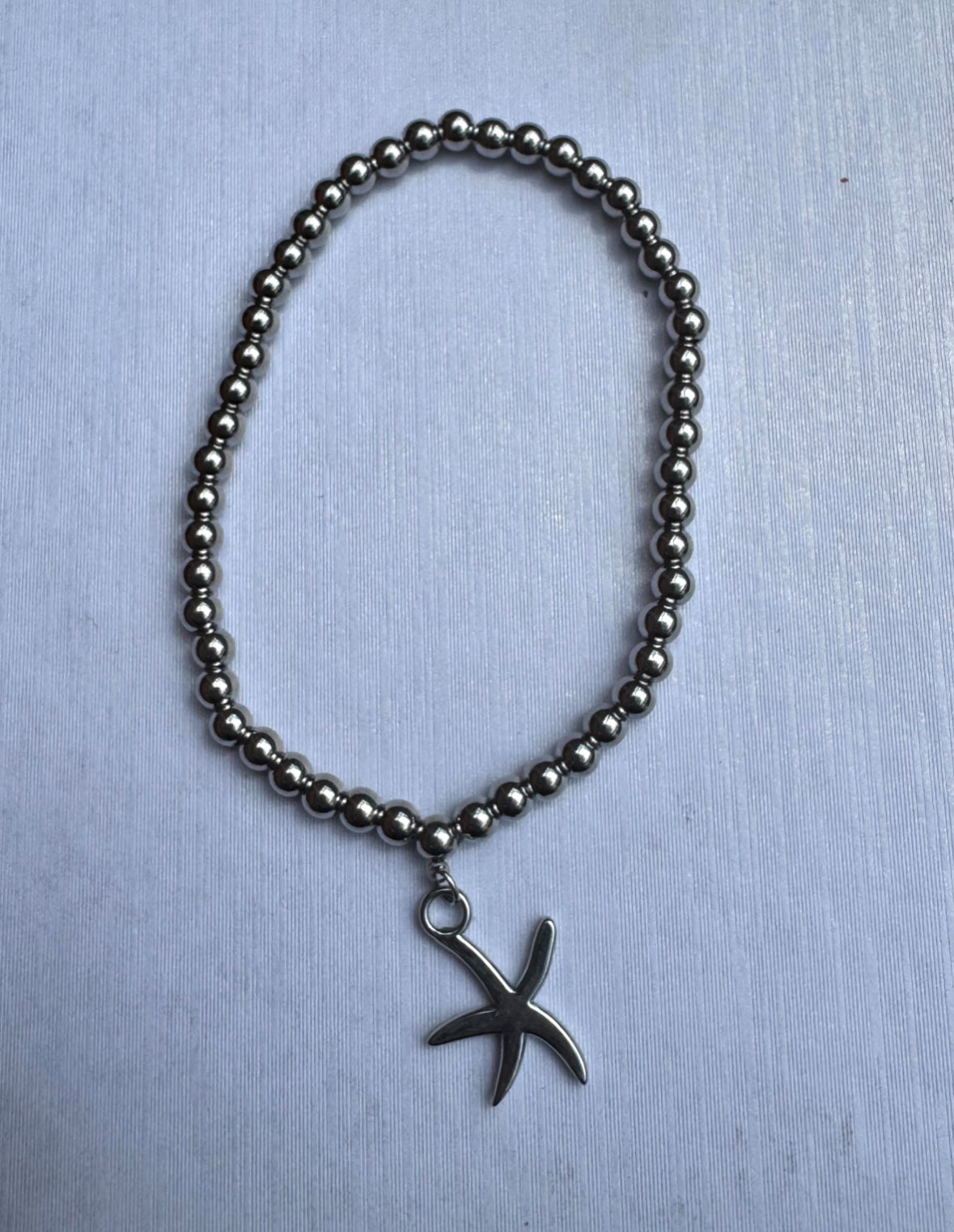 Silver beaded bracelet - various designs