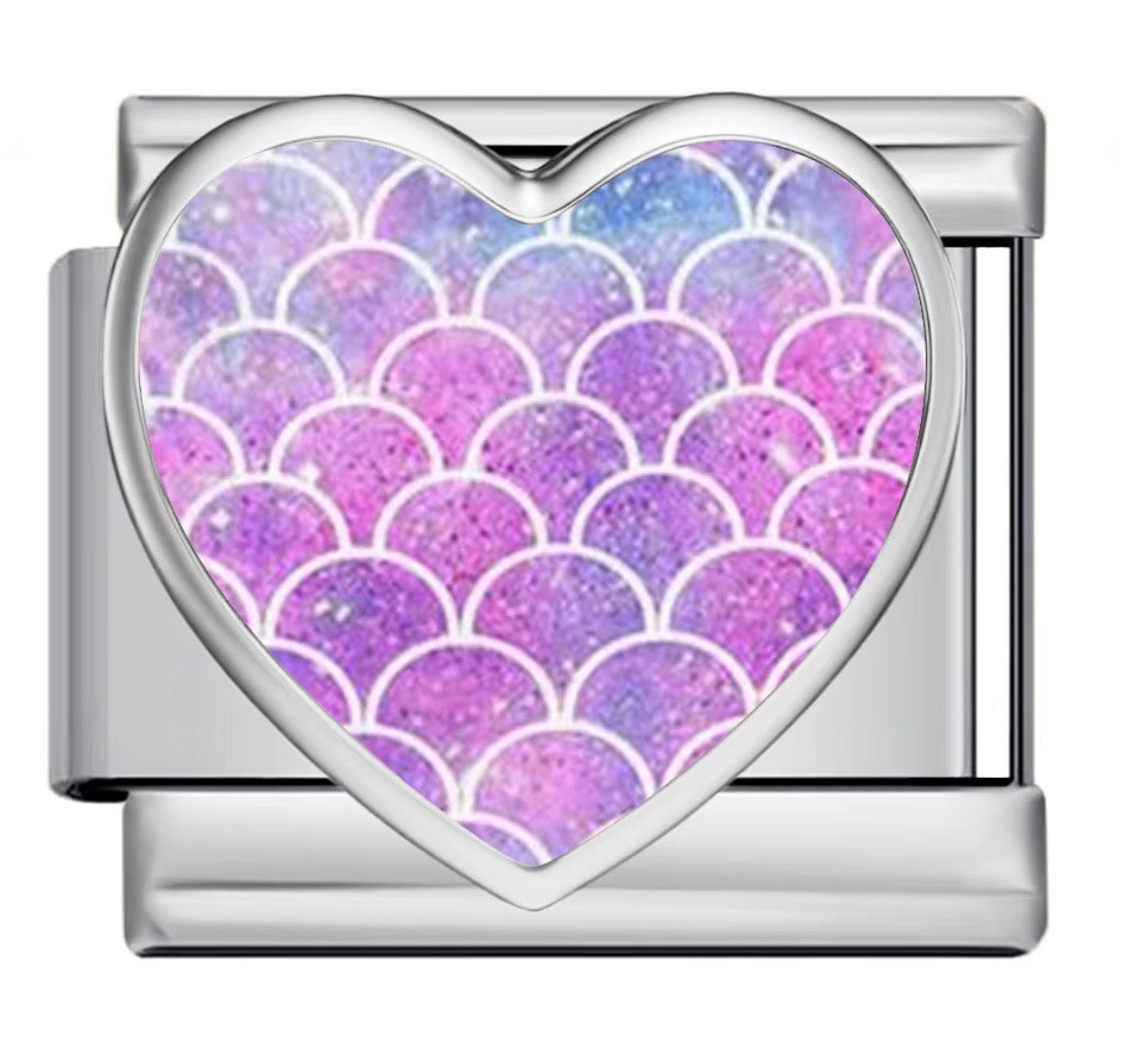 PINK MERMAID HEART - SILVER