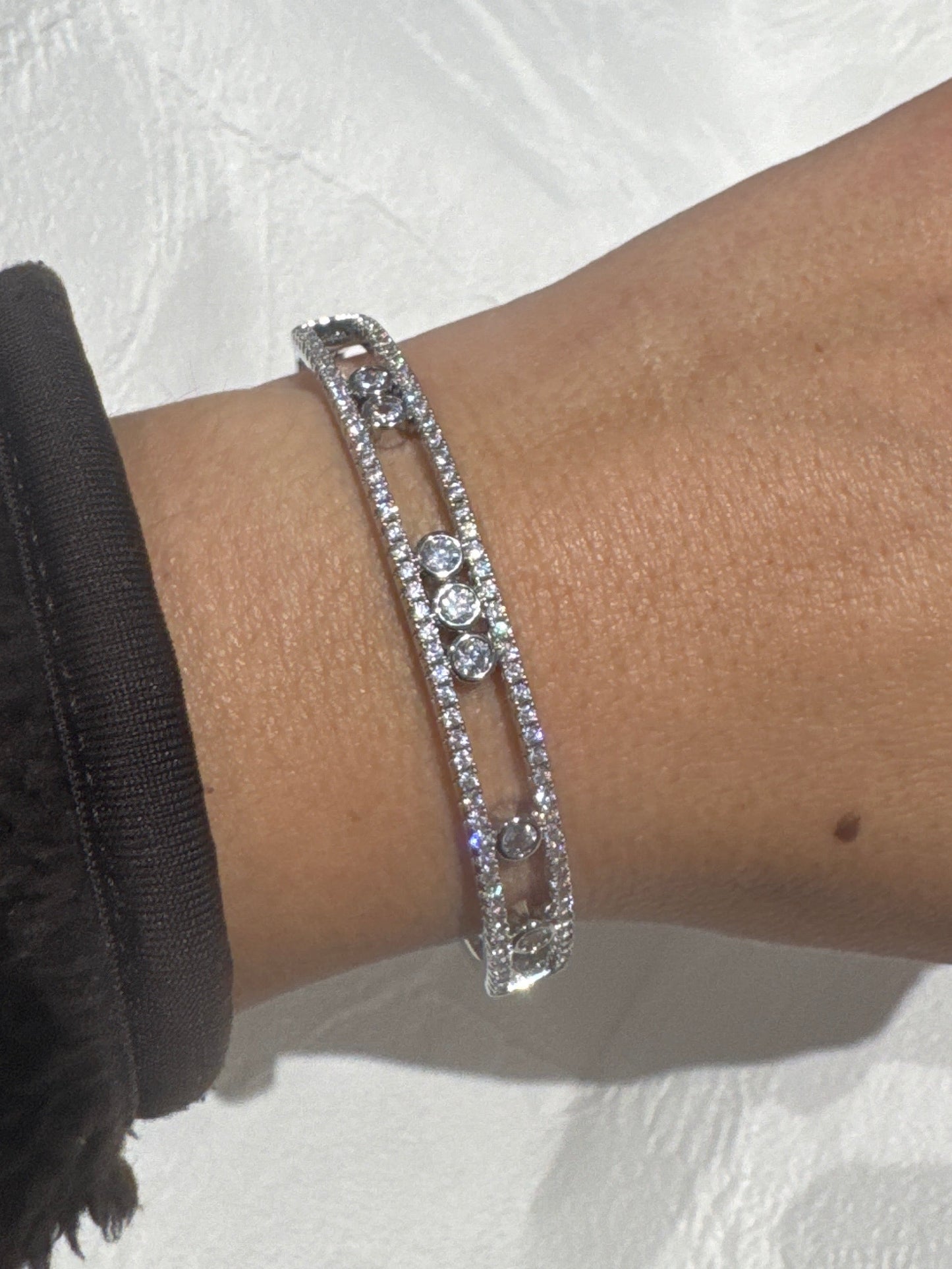 Round Mini Diamond Ball Bangle