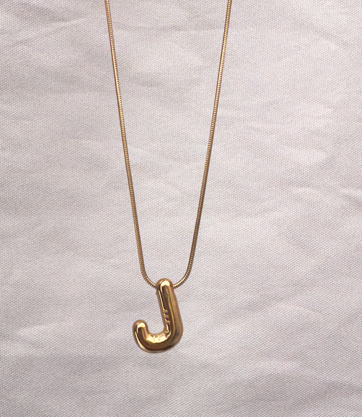 Bubble Initial Letter Necklace - GOLD