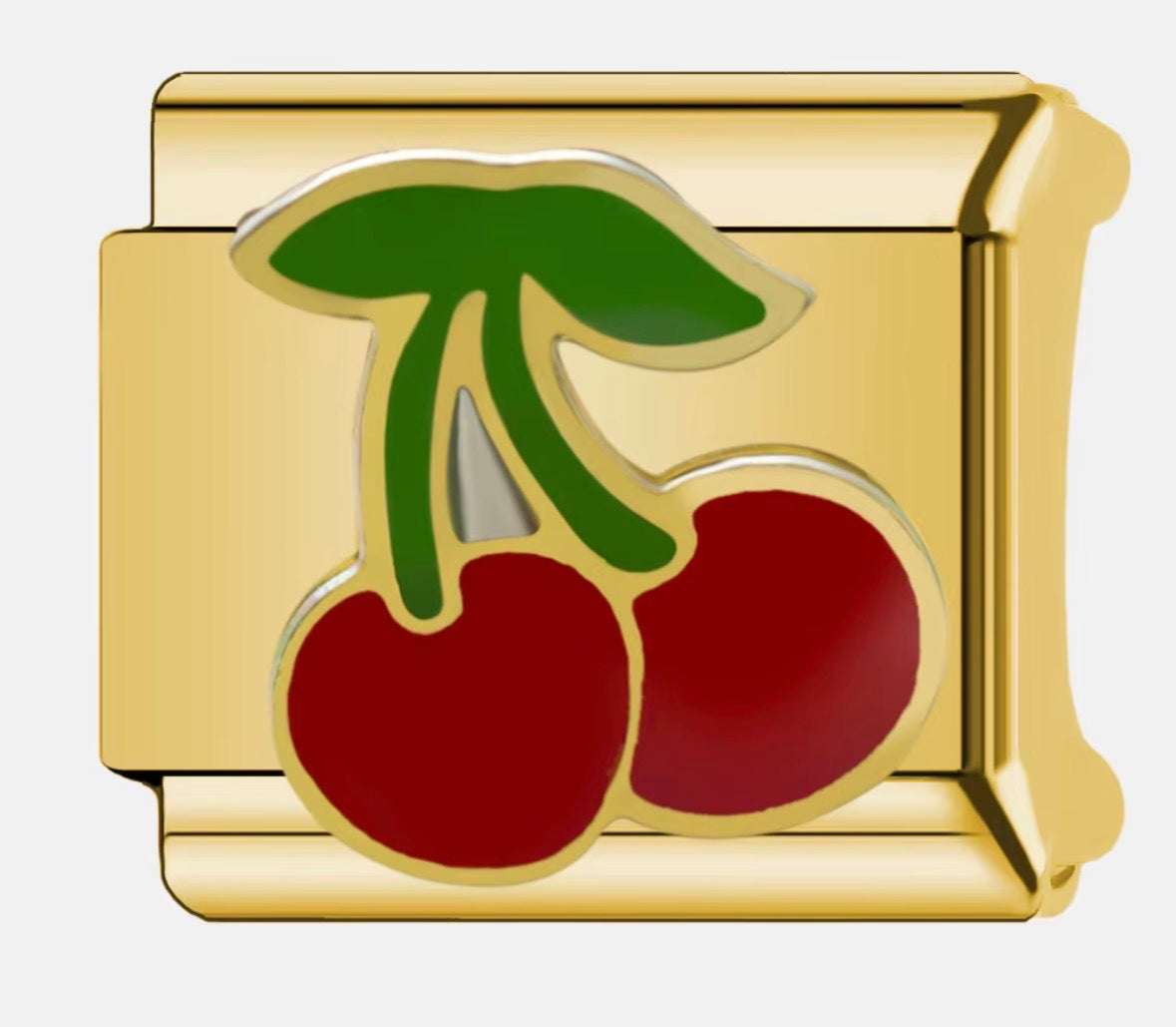 GREEN & RED CHERRIES - GOLD