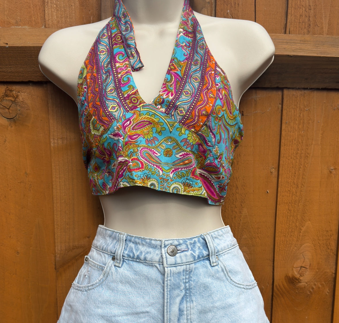 Halterneck bandana top