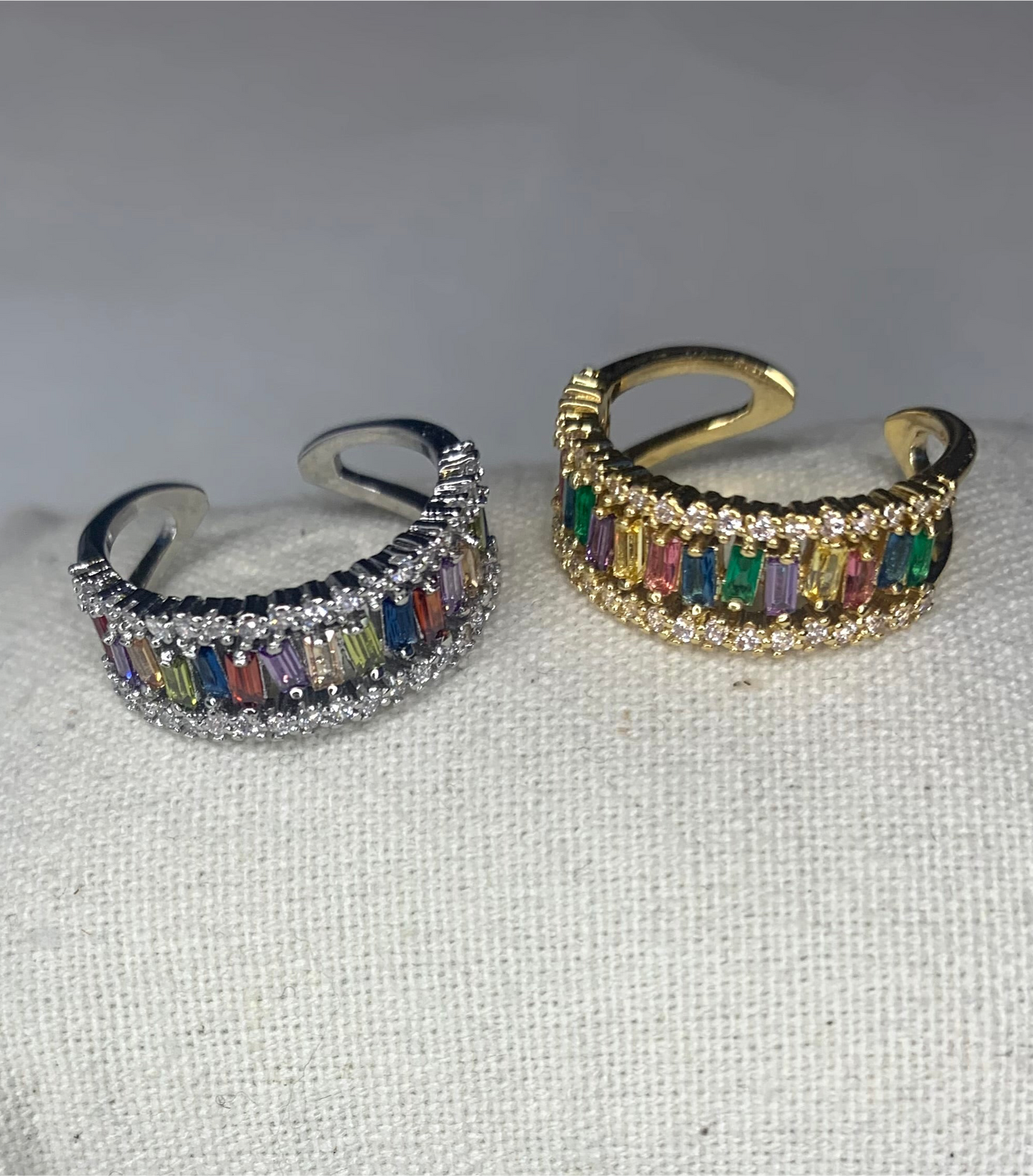 Rainbow Adjustable Ring - Gold or Silver