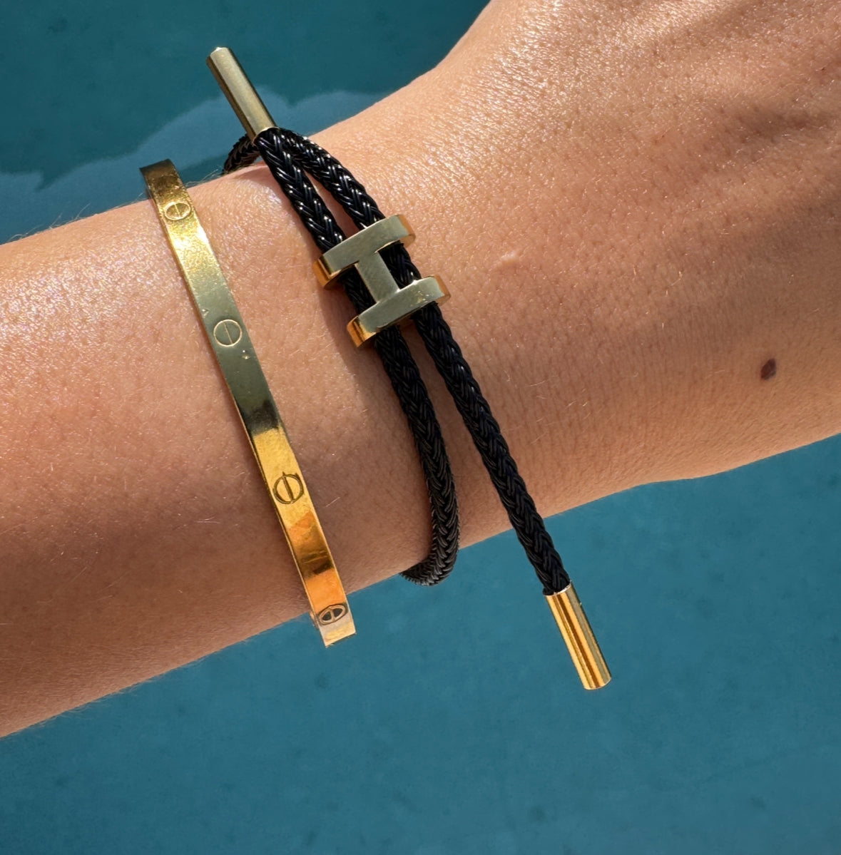 Black & Gold Bracelet stack