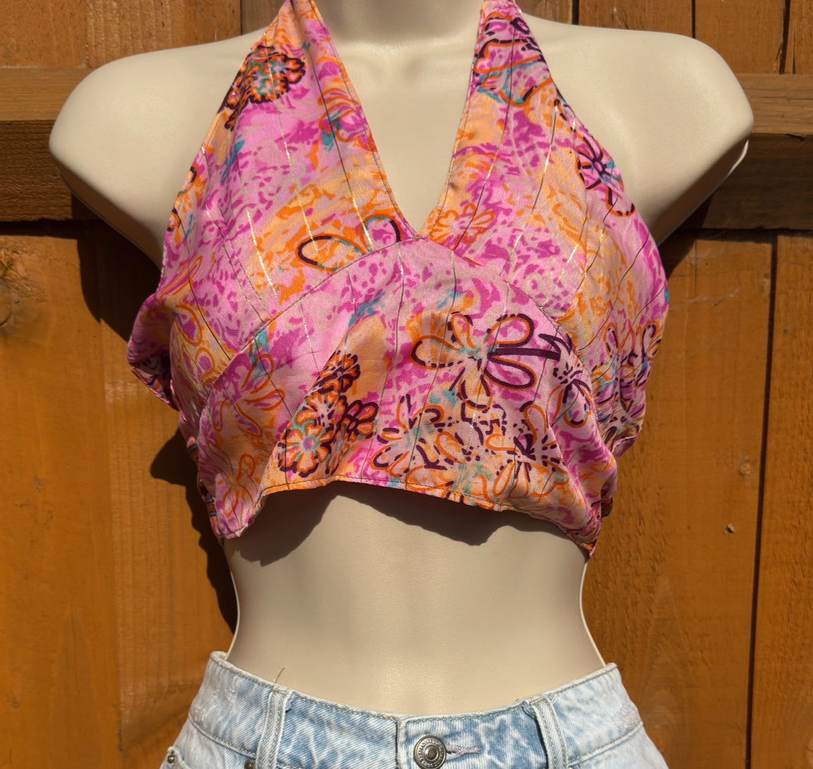 Halterneck bandana top