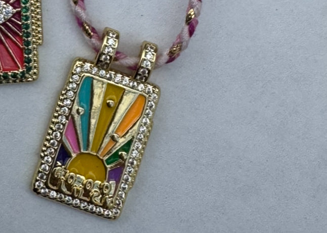 Tarot card necklace - various colours