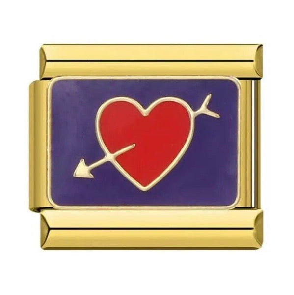 PURPLE RED LOVE STRUCK HEART