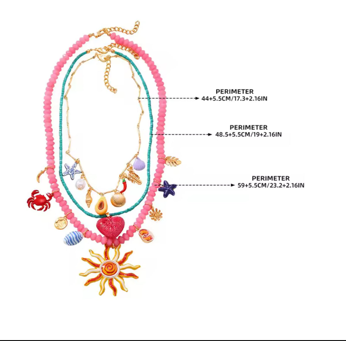 3 in 1 summer necklace
