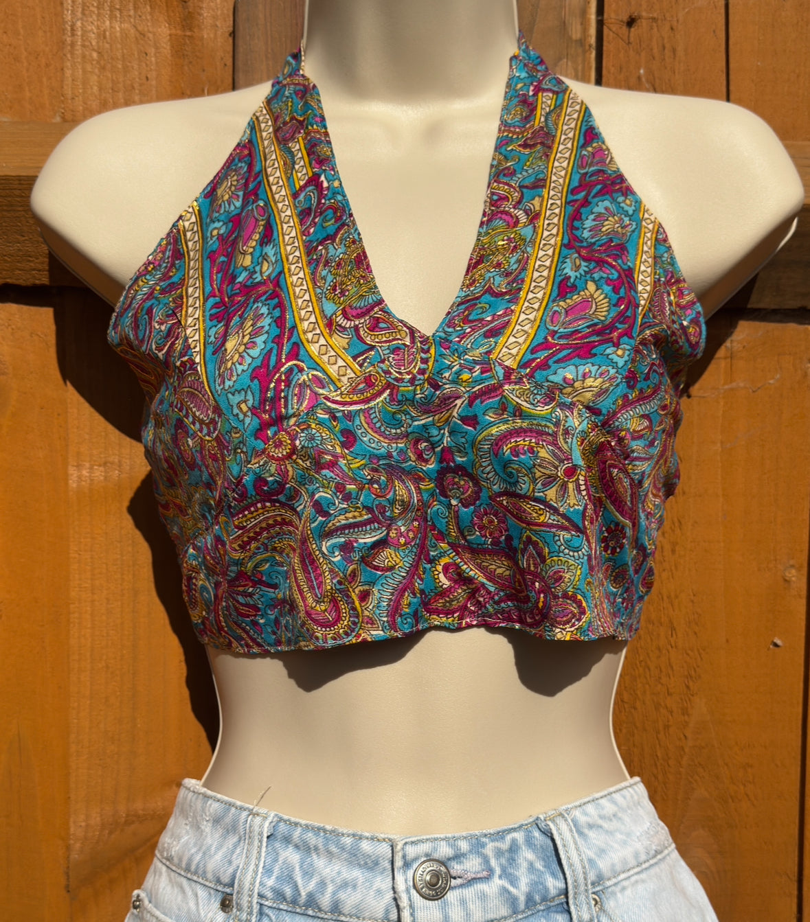 Halterneck bandana top