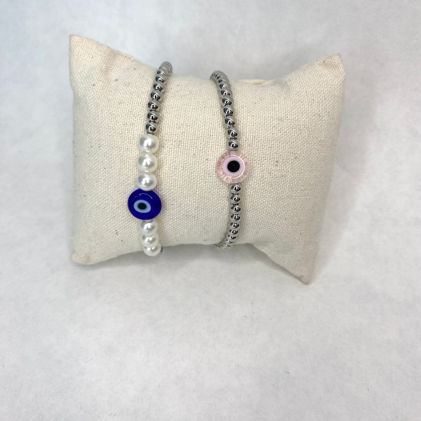 Pearl Evil Eye Beaded Bracelets - 2 options