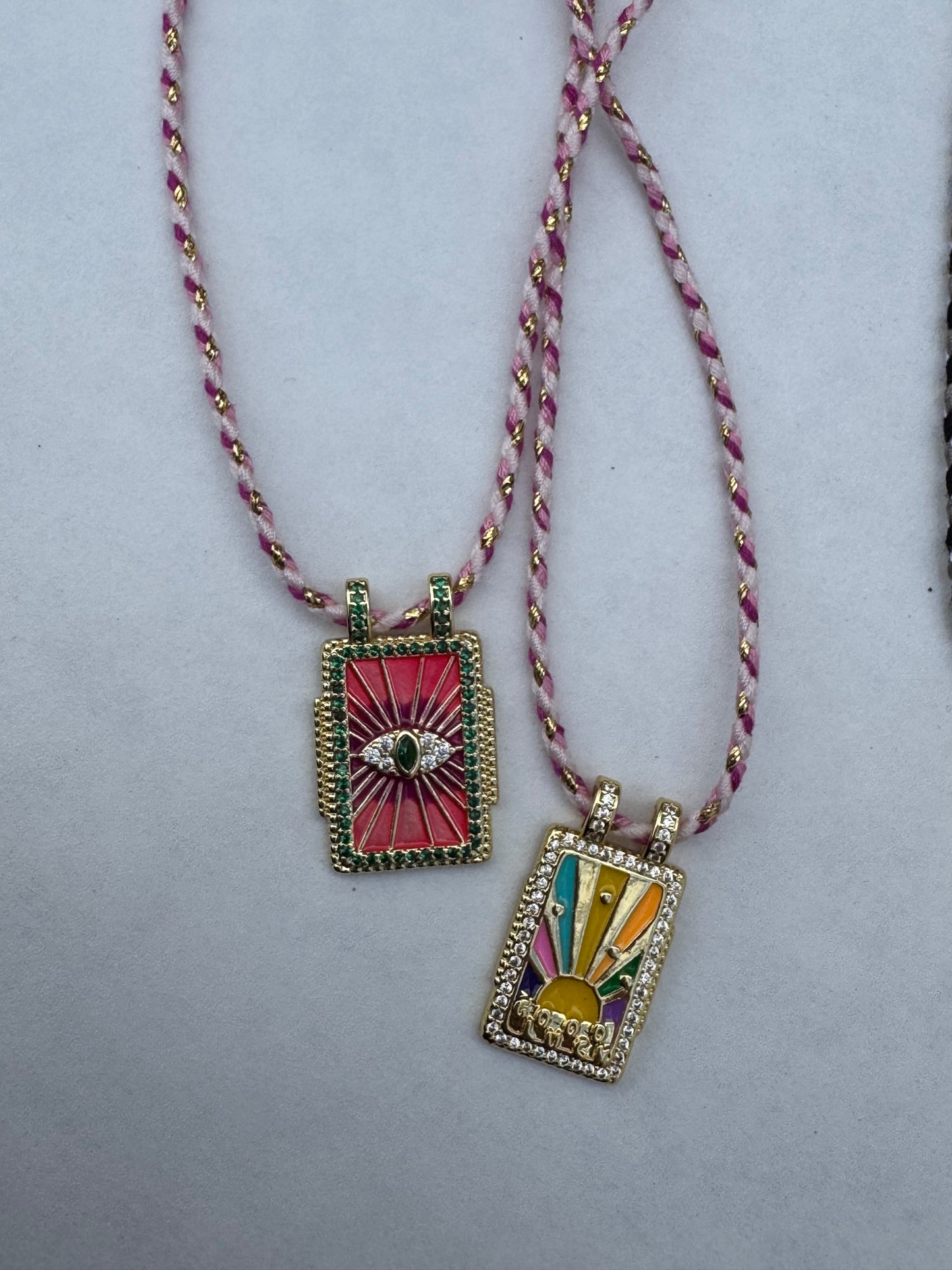 Tarot card necklace - various colours