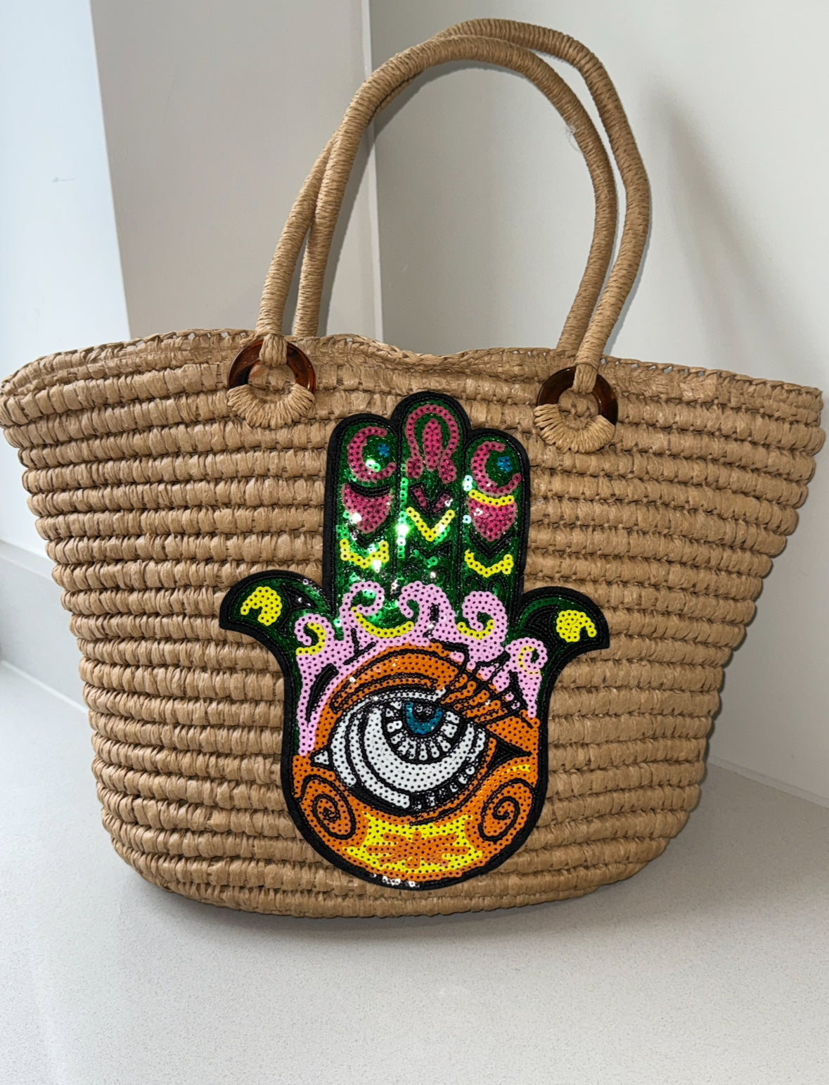 Hamsa hand Beach Bag