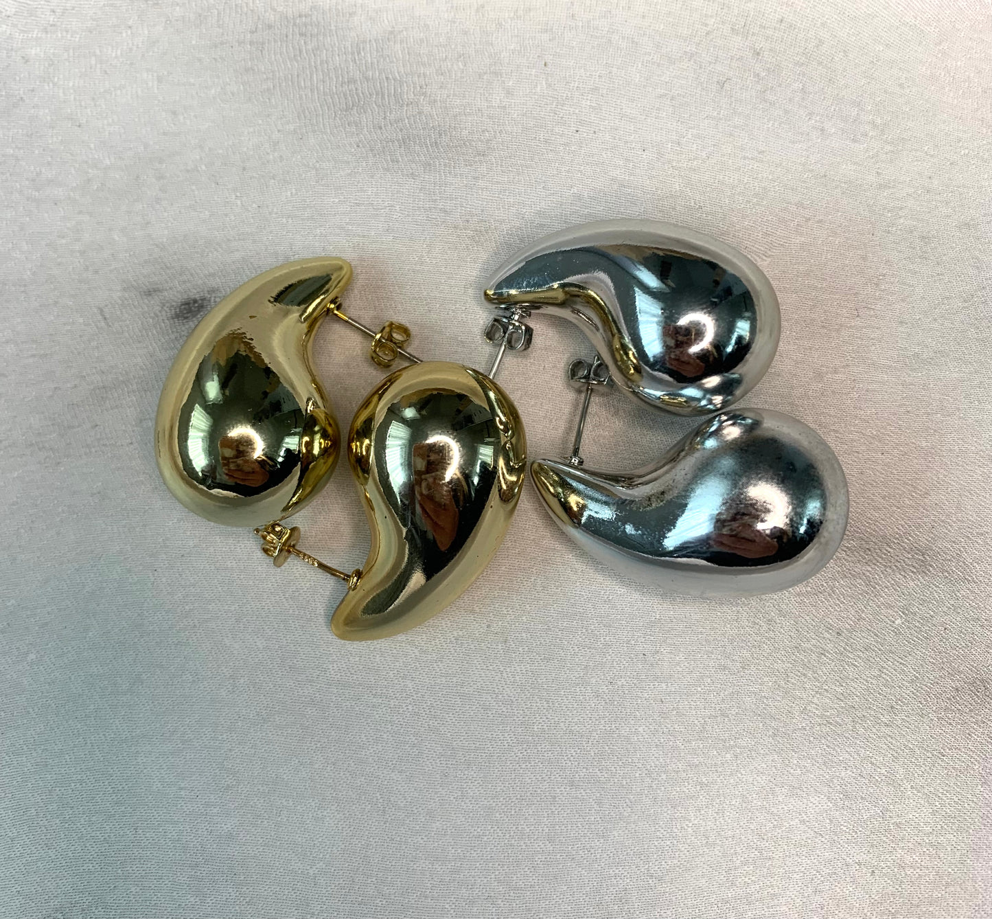 Pear Drop Studs - (Gold or Silver