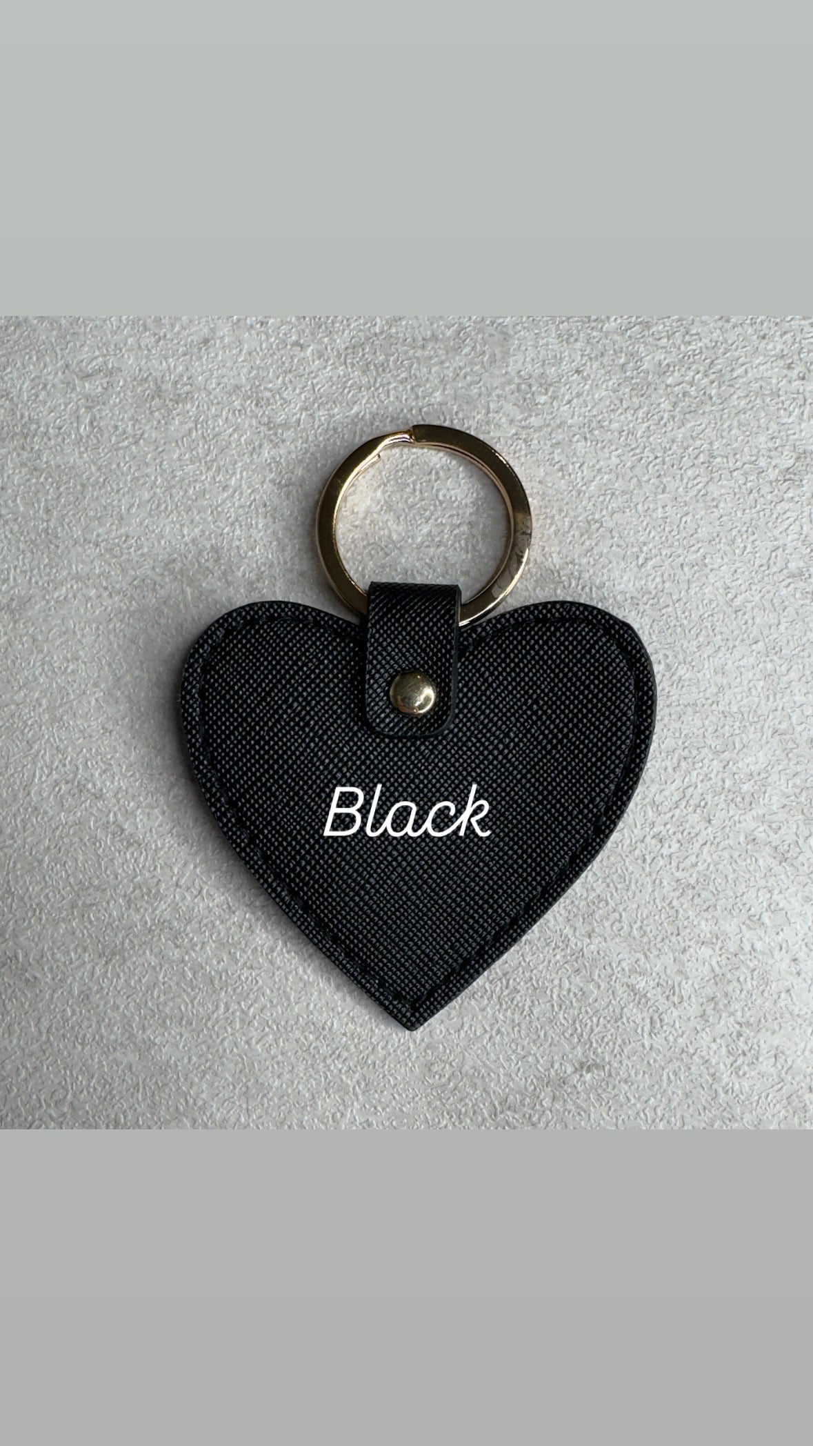 Leather Heart Keychain (write colour in box below)
