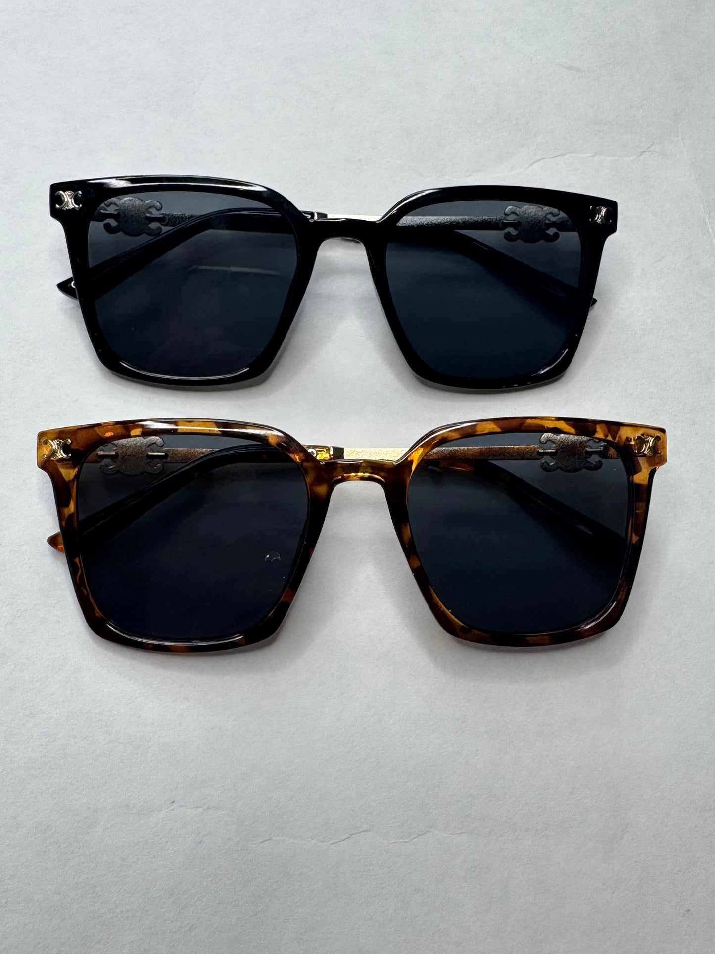 Celina Wide Frame Sunglasses - Brown or Black
