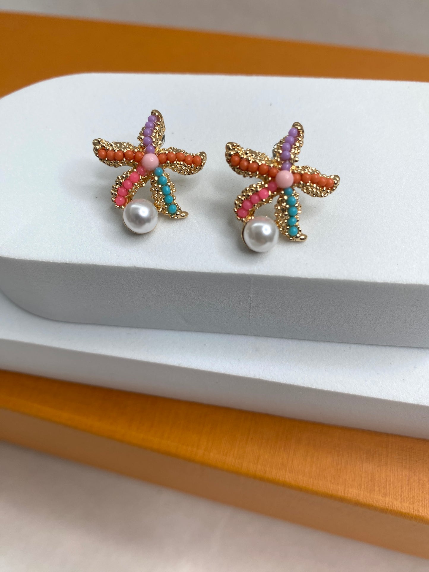 Starfish Pearl Earrings