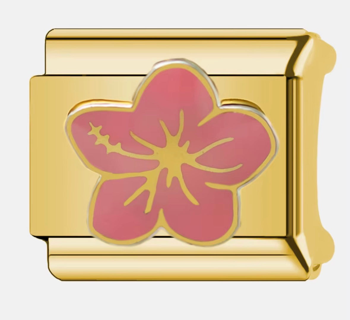PINK & YELLOW FLOWER - GOLD
