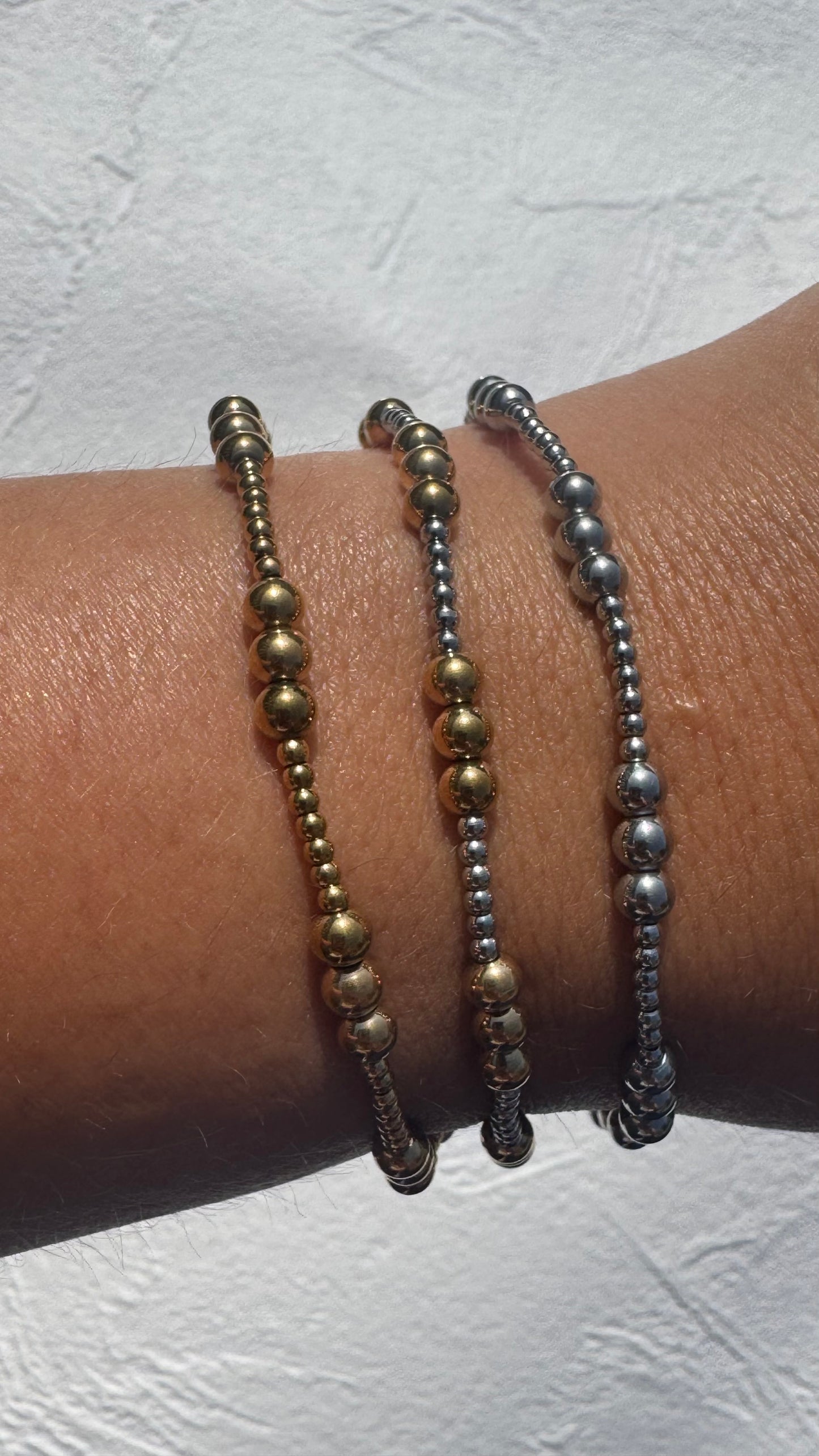 Mixed Beaded Elasticated Bracelets