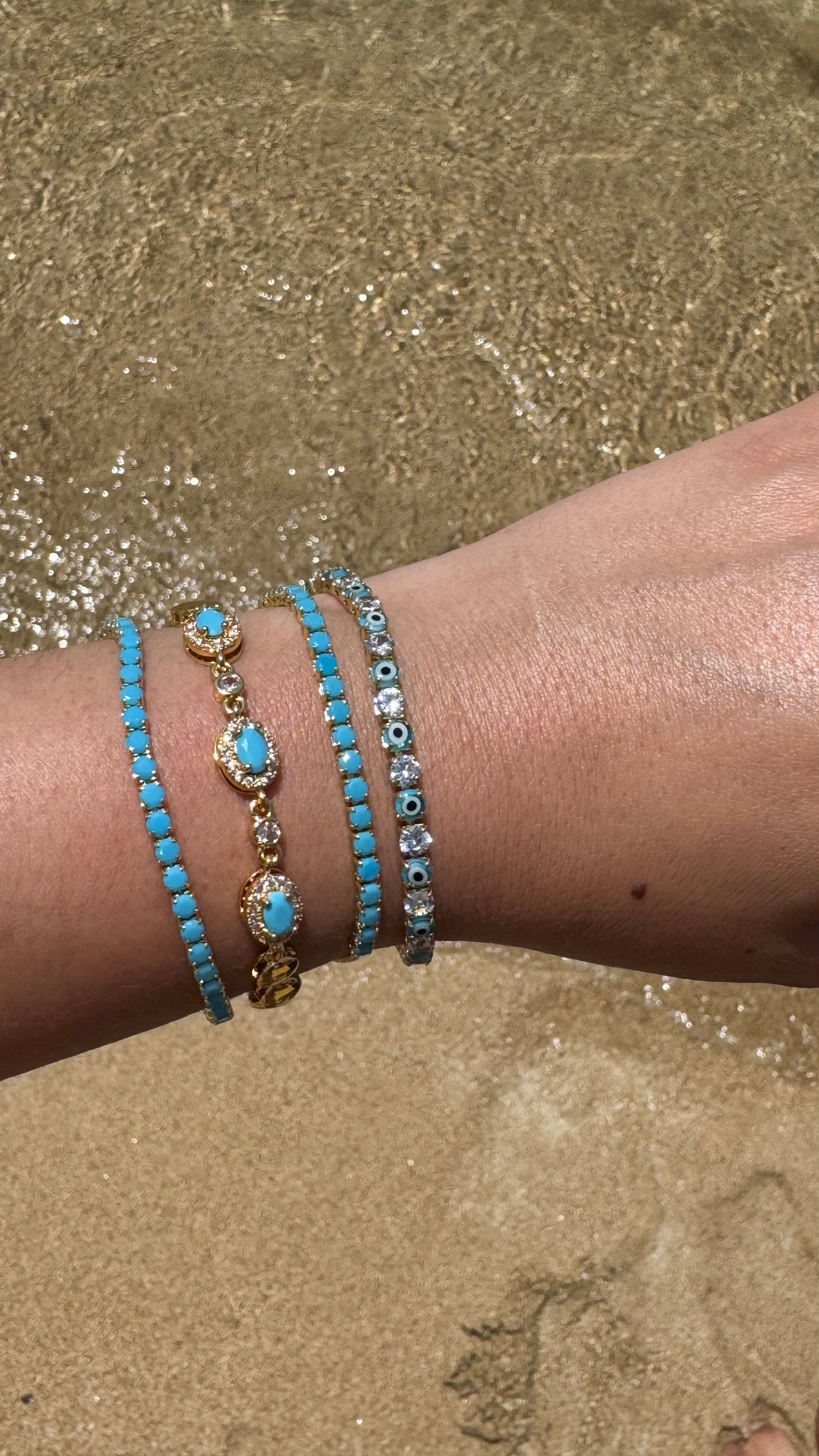Sea Blue Bracelet Stack