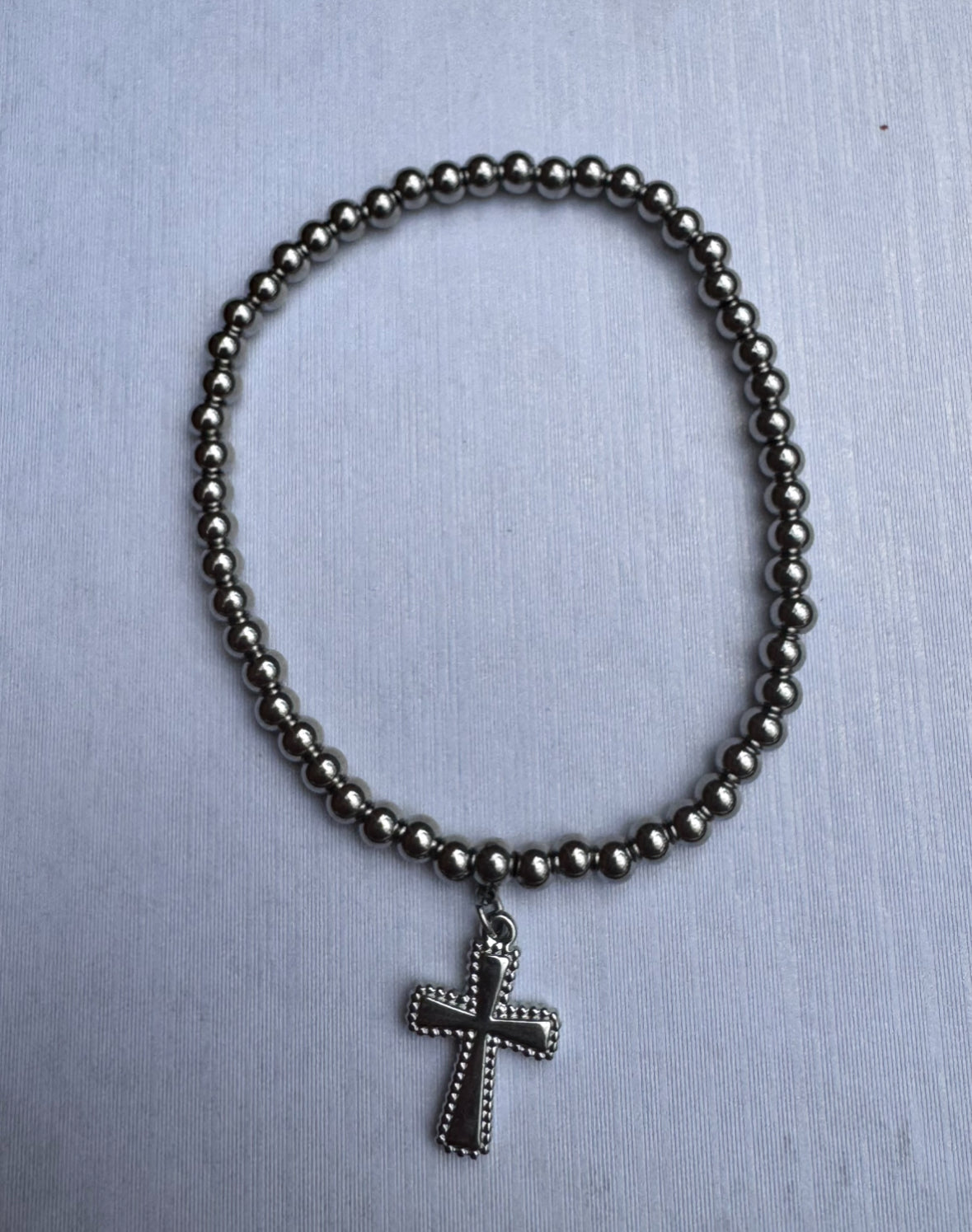 Silver beaded bracelet - various designs