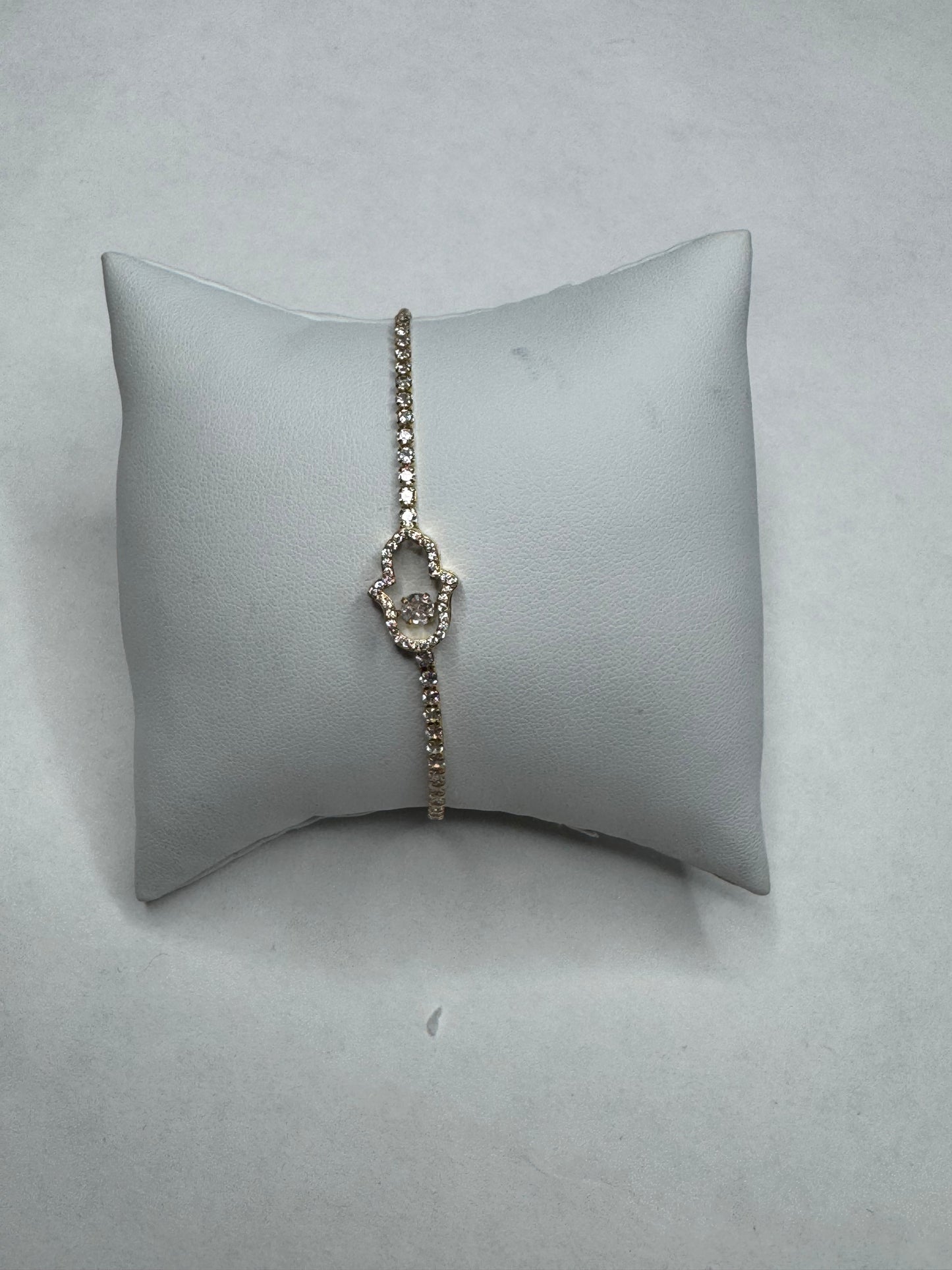 3D hamsa bracelet - gold