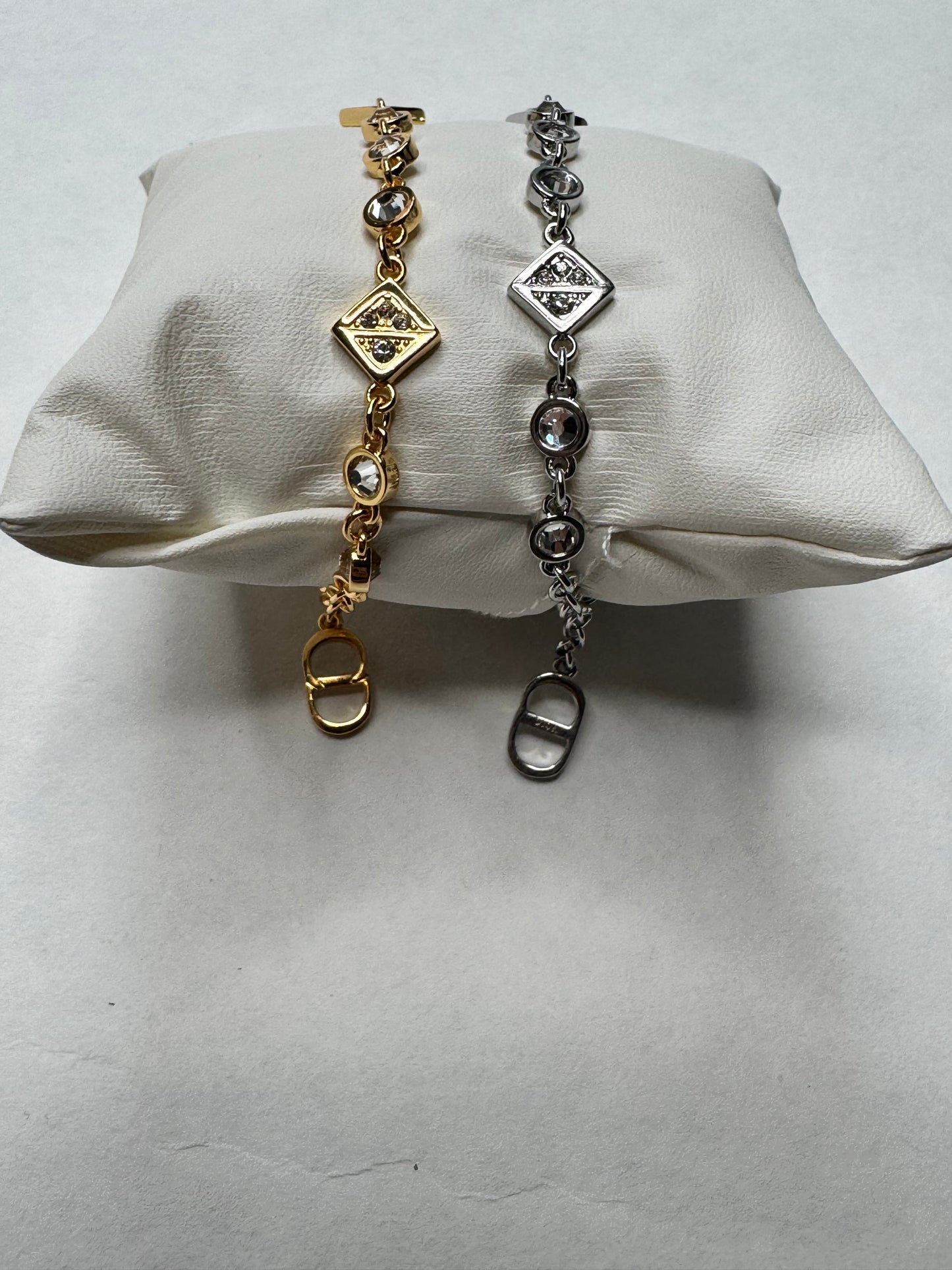 Diamond Baguette Bracelet - Gold or Silver