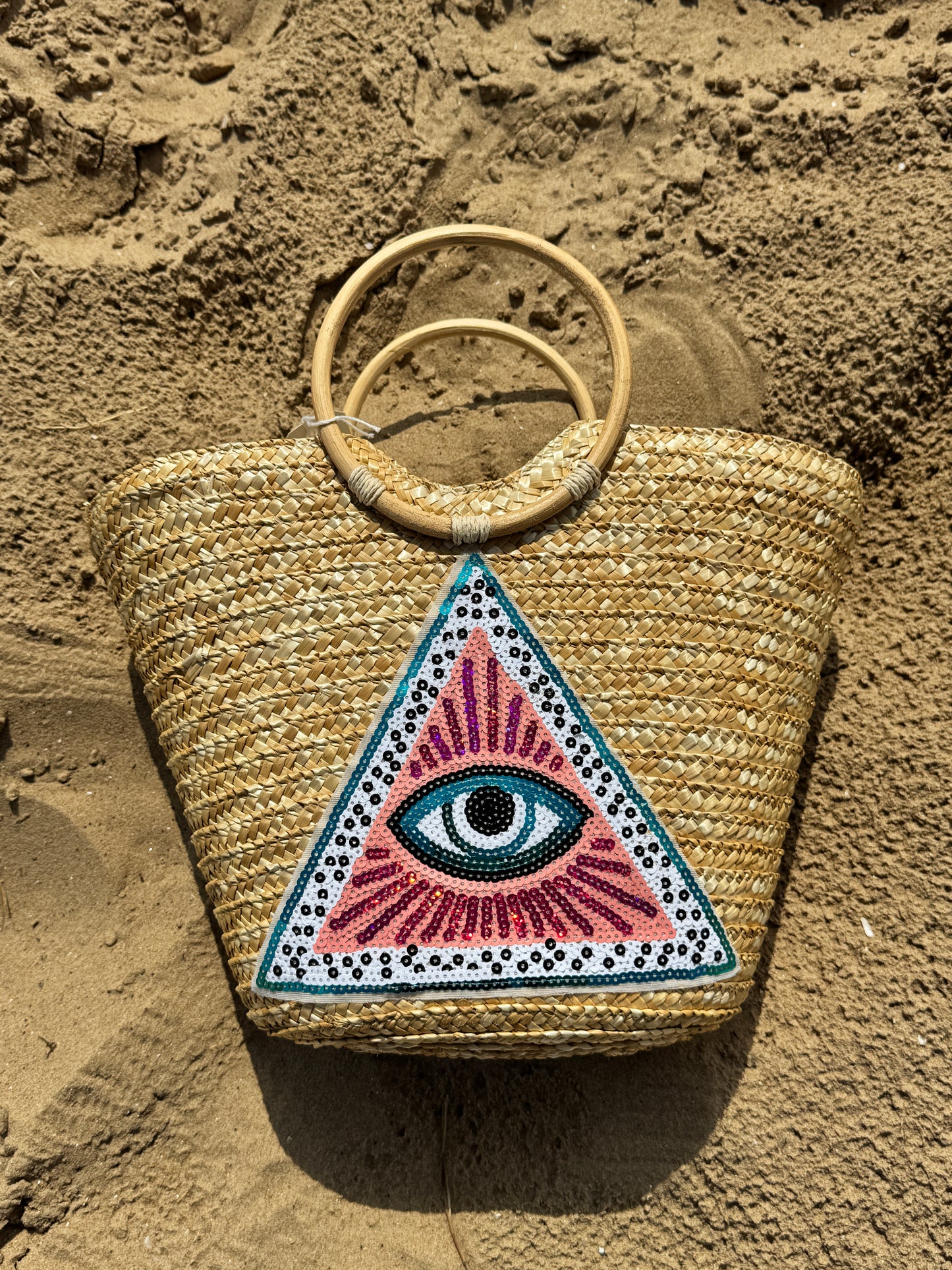 Triangle Evil Eye Beach Bag