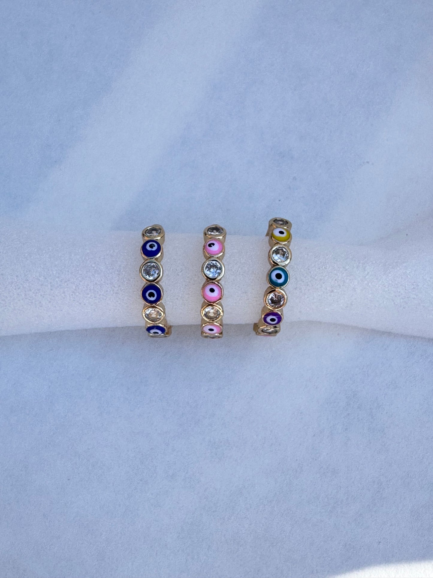 Evil Eye Adjustable Rings - Gold