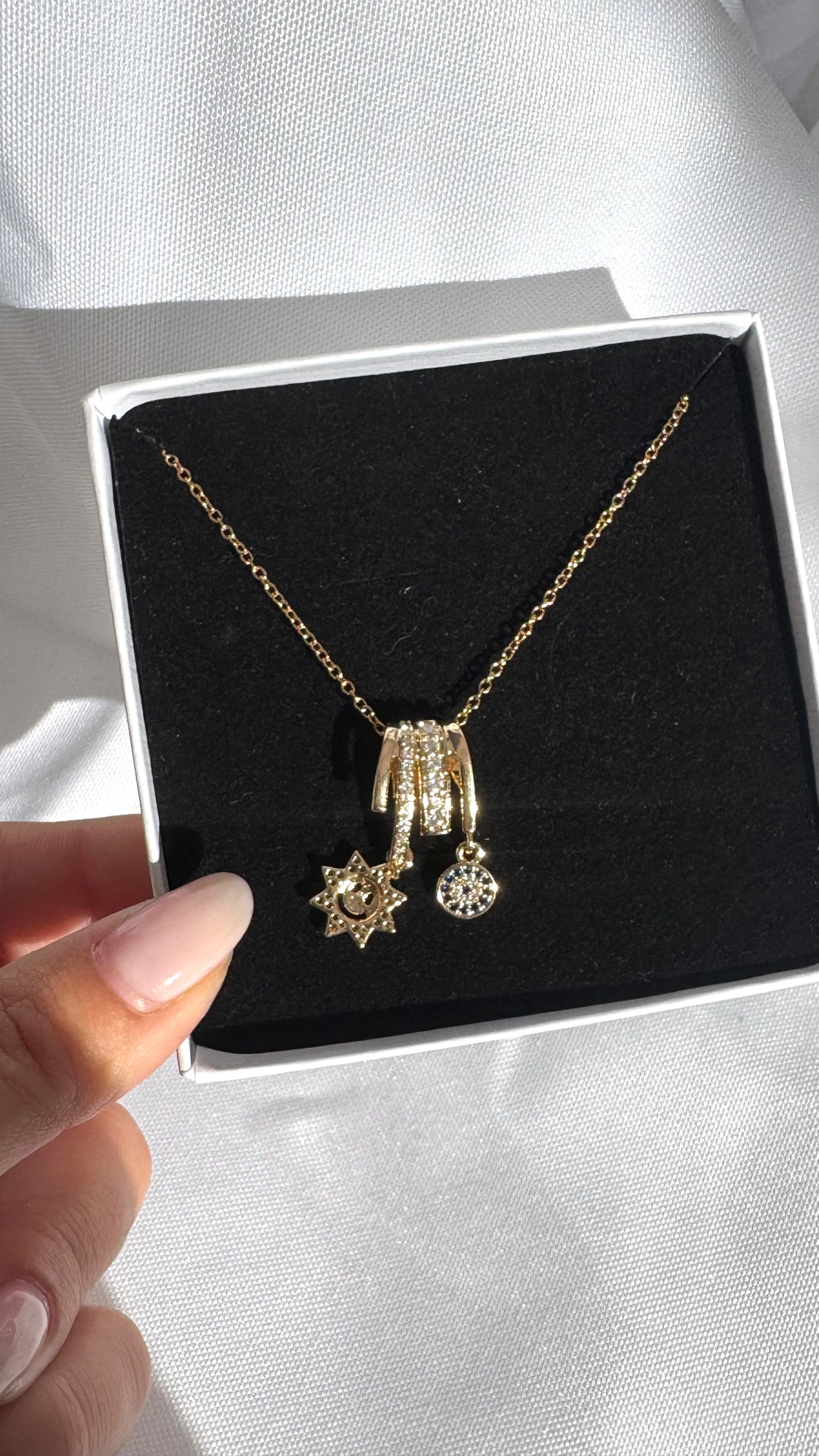 Golden Sunshine Evil Eye Necklace