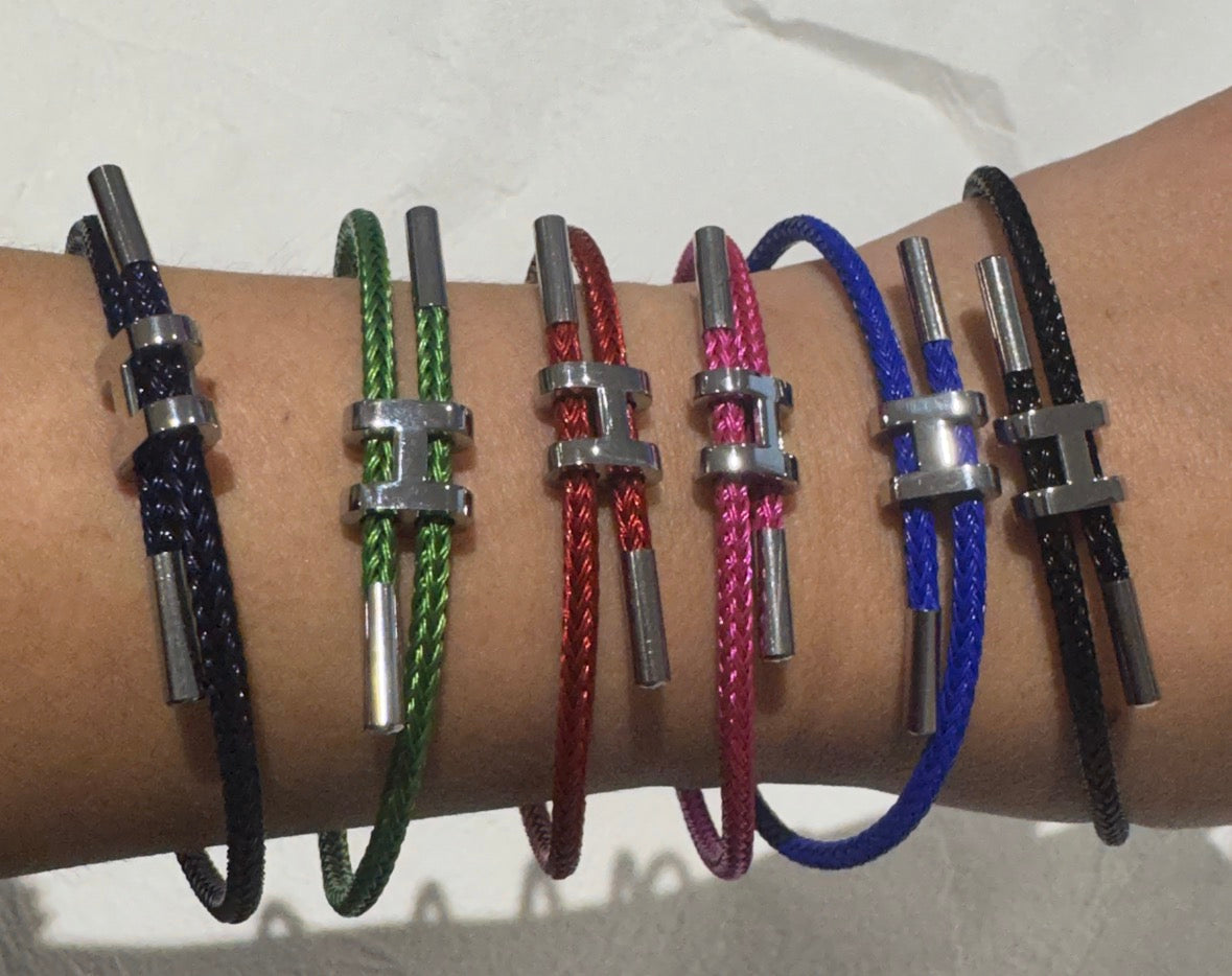 Helena Silver Tie Bracelets