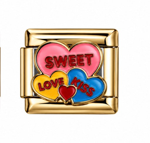 MULTI PINK HEART - SILVER