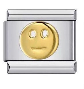 GOLD SMILEY FACE - SILVER