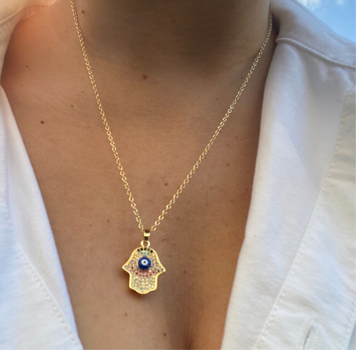 Hamza Evil Eye Necklace