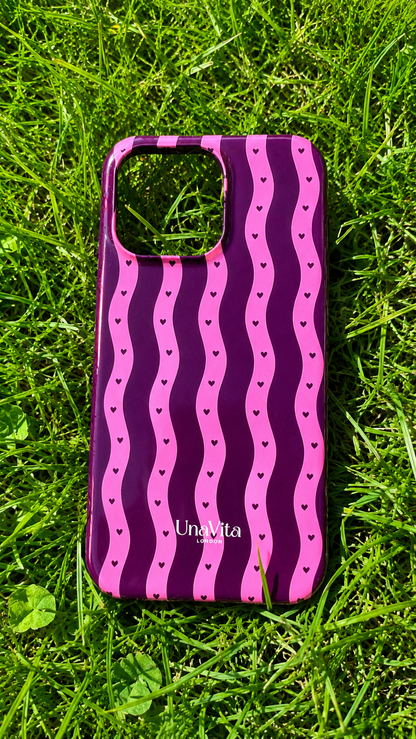 ‘Purple and Pink Heart’ phone case