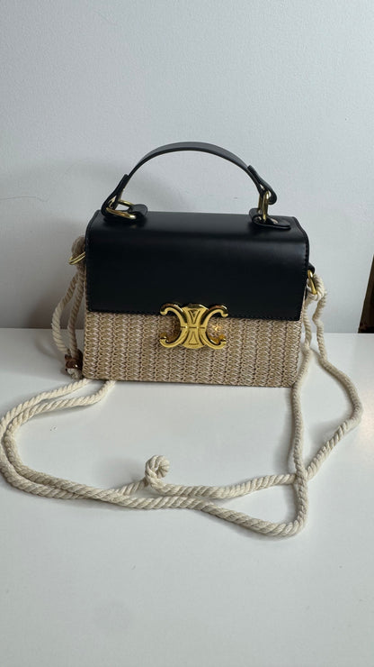 Serena Woven Bag - Black