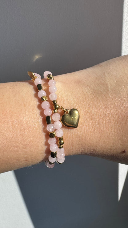 Heart Stone Bracelets - Various colours
