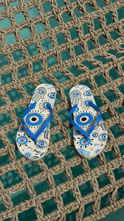 Evil Eye Flip Flops