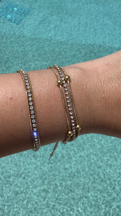 Diamond double chain bracelet - 2 options